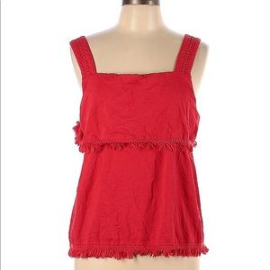 J.CREW size large red tank top.